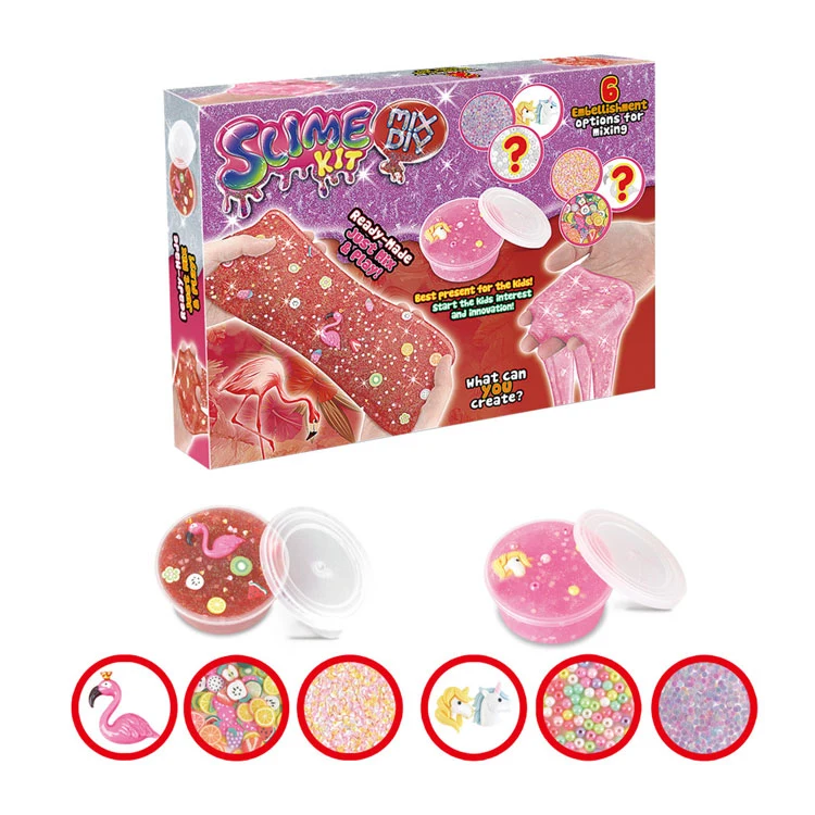 New Creative DIY Slime Kit Funny Crystal Slime Fairy Mud Slime Designs Mixed with Spareparts Happy Gift for Kids