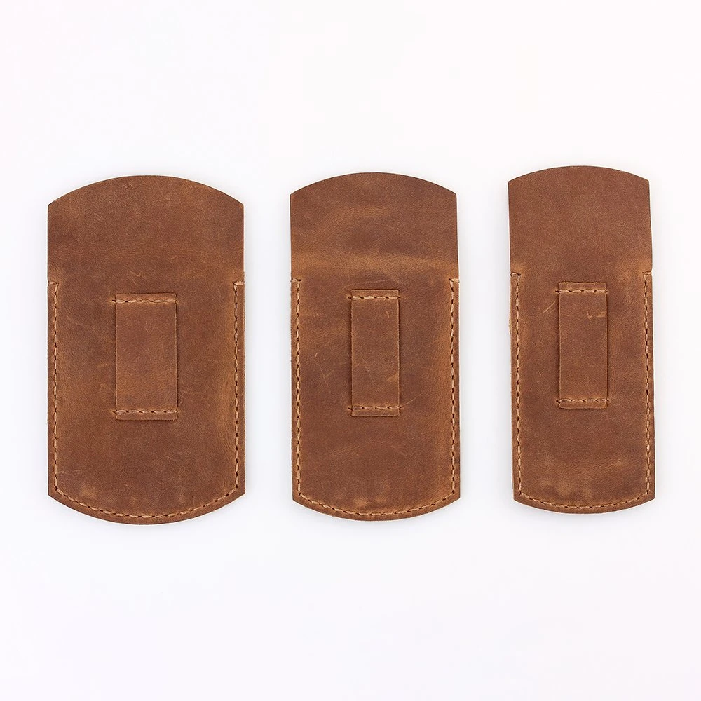 Packaging Storage School Stationery Handmade Pocket Leather Bag for Packing Pen Pencil