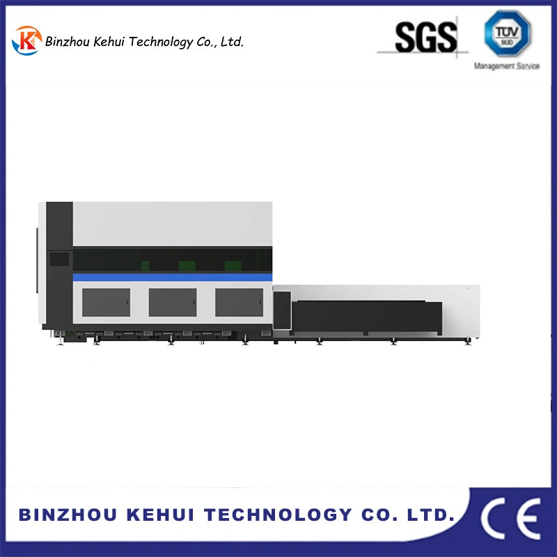 Máquina de corte a laser de fibra 3000 W, placa e tubo/Folha de metal e. Equipamento de corte a laser integrado de tubo