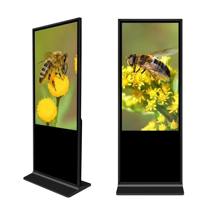 55 Inch Floor Standing Digital Signage Monitor Remote Advertising Display