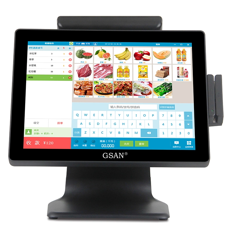 Gsan 15" Capacitive Touchable POS System with Customer Display