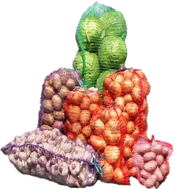 حقيبة شبك مع البطاطا المصنوعة من الخضار والبطاطس المصنوعة من البولي إيثيلين والرأسشيل
