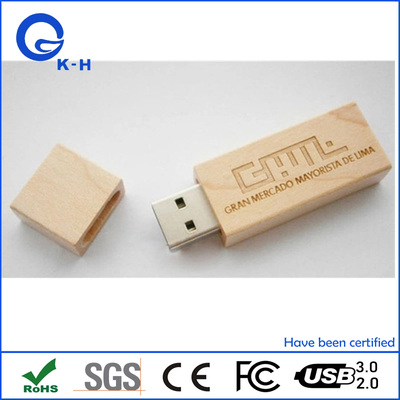 ذاكرة فلاش USB 2.0 سعة 16 جيجا بايت الأكثر رواجًا في الخشب