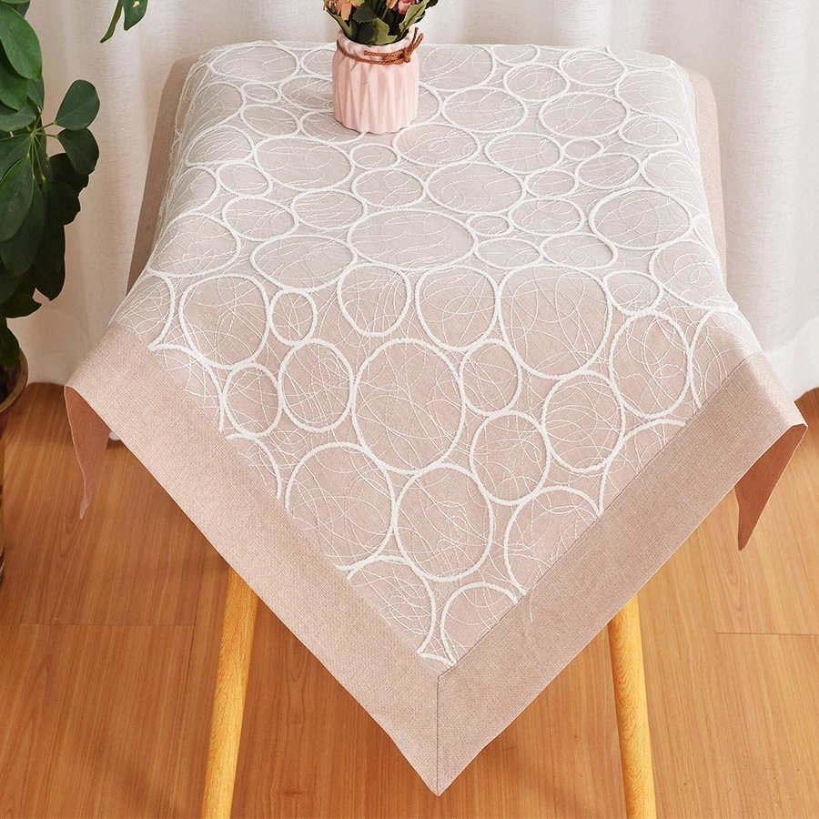 Water Proof Jacquard Yarn Dyed Tablecloth for Restaurant