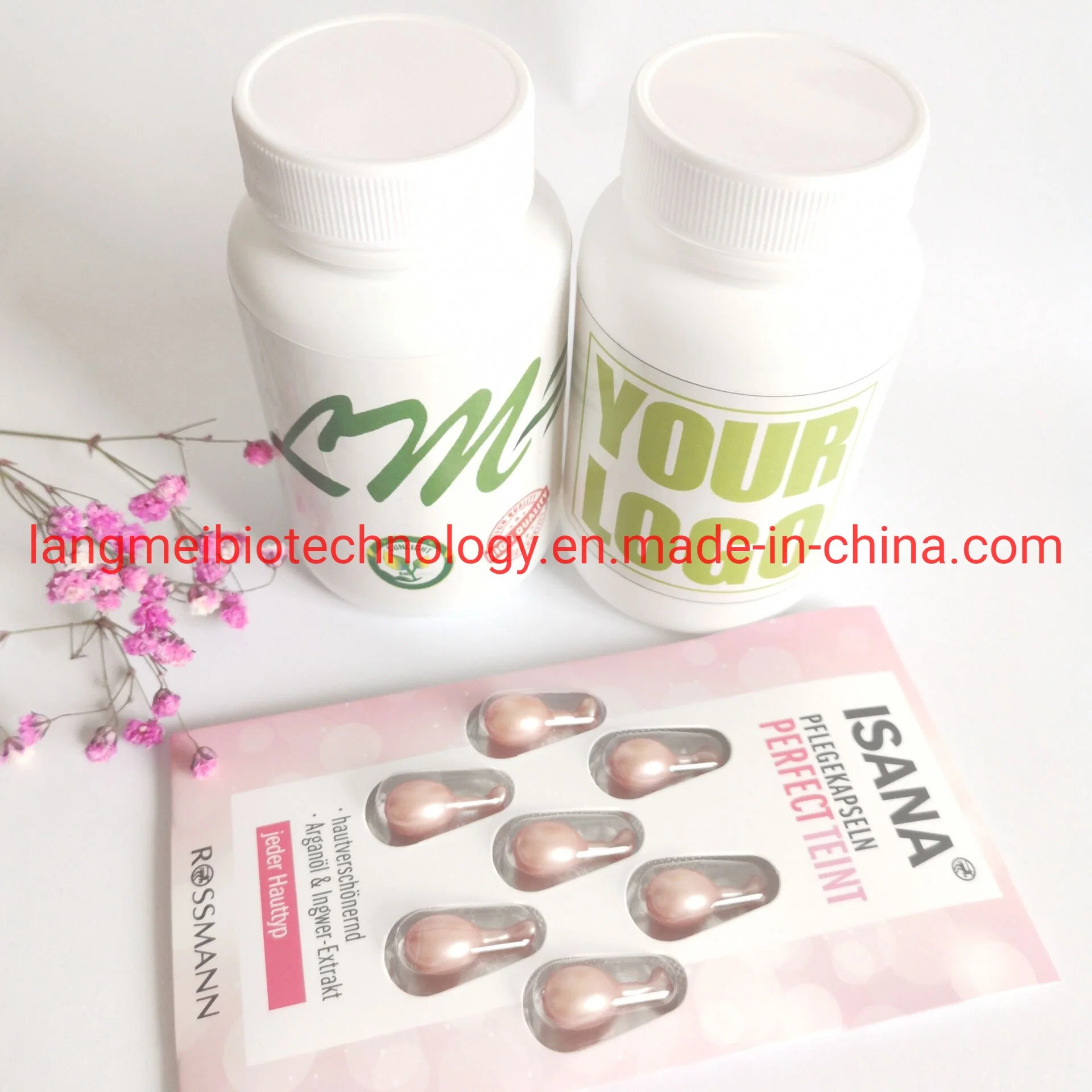 Private Label OEM Skin Care Organic Natural Vitamin C Aloe Vera Serum Capsules for Face