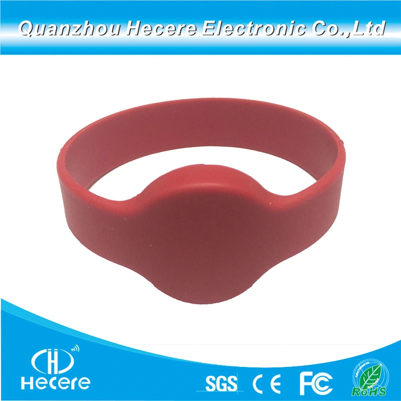 363bits T5577 inscriptibles de 125kHz en caoutchouc de silicone bracelet RFID ISO 11785