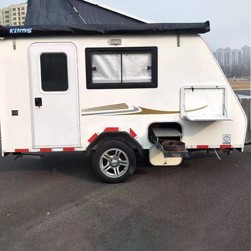 Ventana deslizante de vidrio templado en ángulo recto Maygood con red antimosquitos Ciego para remolque de viaje de automóvil modificado RV