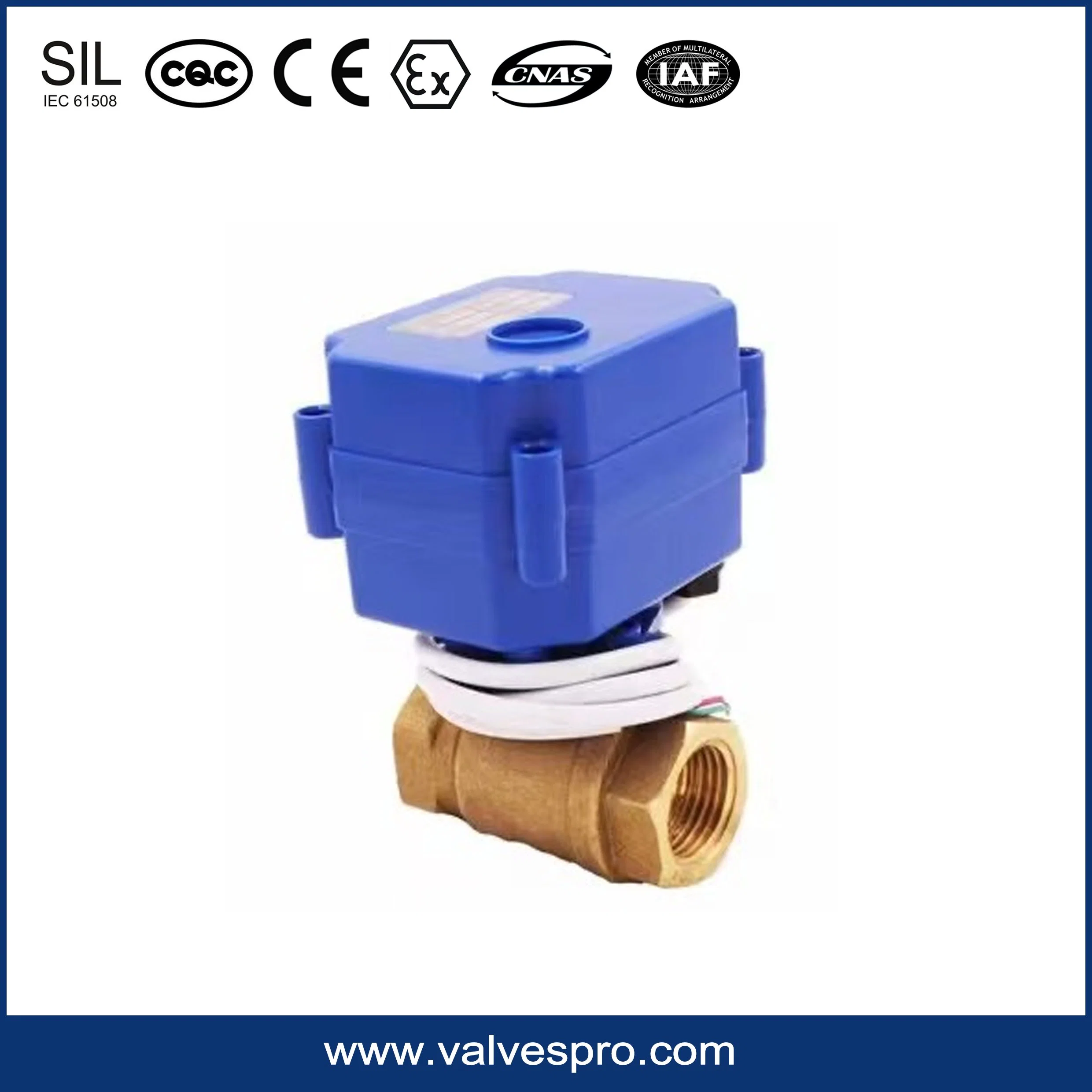 2-Way Electric Control with Actuator Water Cwx-15q Motorized Ball Valve