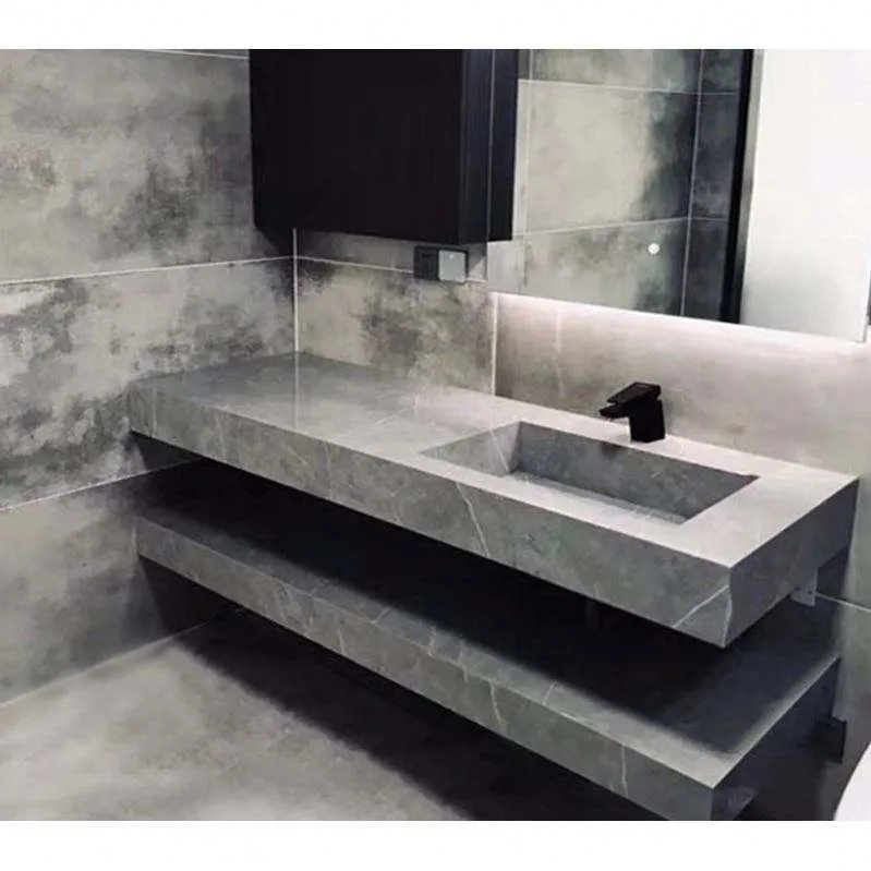 Muebles de Taula pauta continua Venta caliente Nuevo Diseño encimera de baño de piedra sinterizado