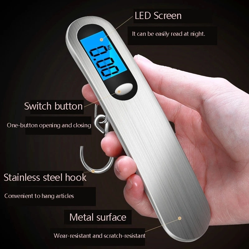 Digital Luggage Weight Scale Portable Suitcase Scale Handheld Electronic 110 Lb/50kg Hanging Travel Scale