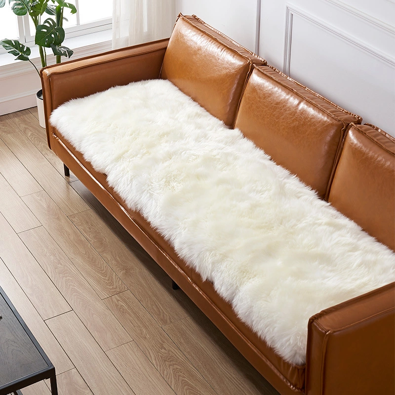 Custom Soft Faux Fur Rug Fluffy Rug White Fuzzy Machine Washable Shaggy Rug for Bedroom Sofa Chair and Living Room