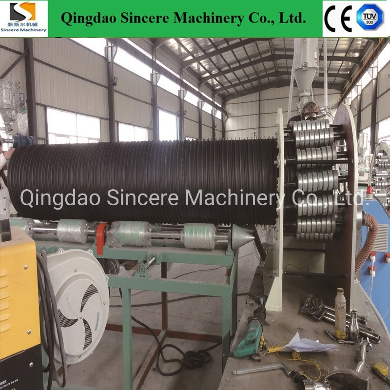 Steel Reinforced Spiral Corrugated Pipe Extruding Production Lines, Steel Reinforced Spirally Wound Polyethylene (PE) Drainage Pipe Extrusion Machinery