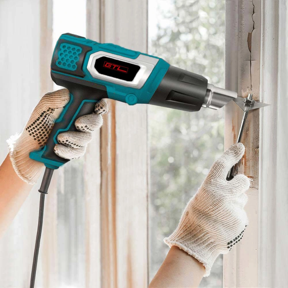 2000W Temperature Adjustable Heat Gun for Stripping Paint, Soldering Pipes, Shrinking PVC