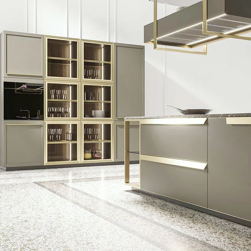 Europäische Moderne Design Maßgeschneiderte Shaker Stil Massivholz Küchenschrank