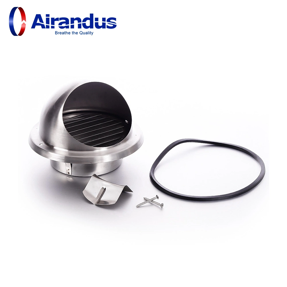 High quality/High cost performance  304 Stainless Steel Ventilation Round Grille Louver Exhaust Hood Air Vent Cover for Wall Hole Kitchen Exhaust