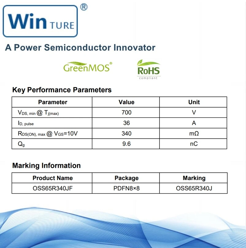 Interleaved Boost Pfc Motor Control Sfs04r013ugf Pdfn5 X 6 Low Driving Voltage 40V Low RDS (ON) 1.1m&Omega; , Mosfet