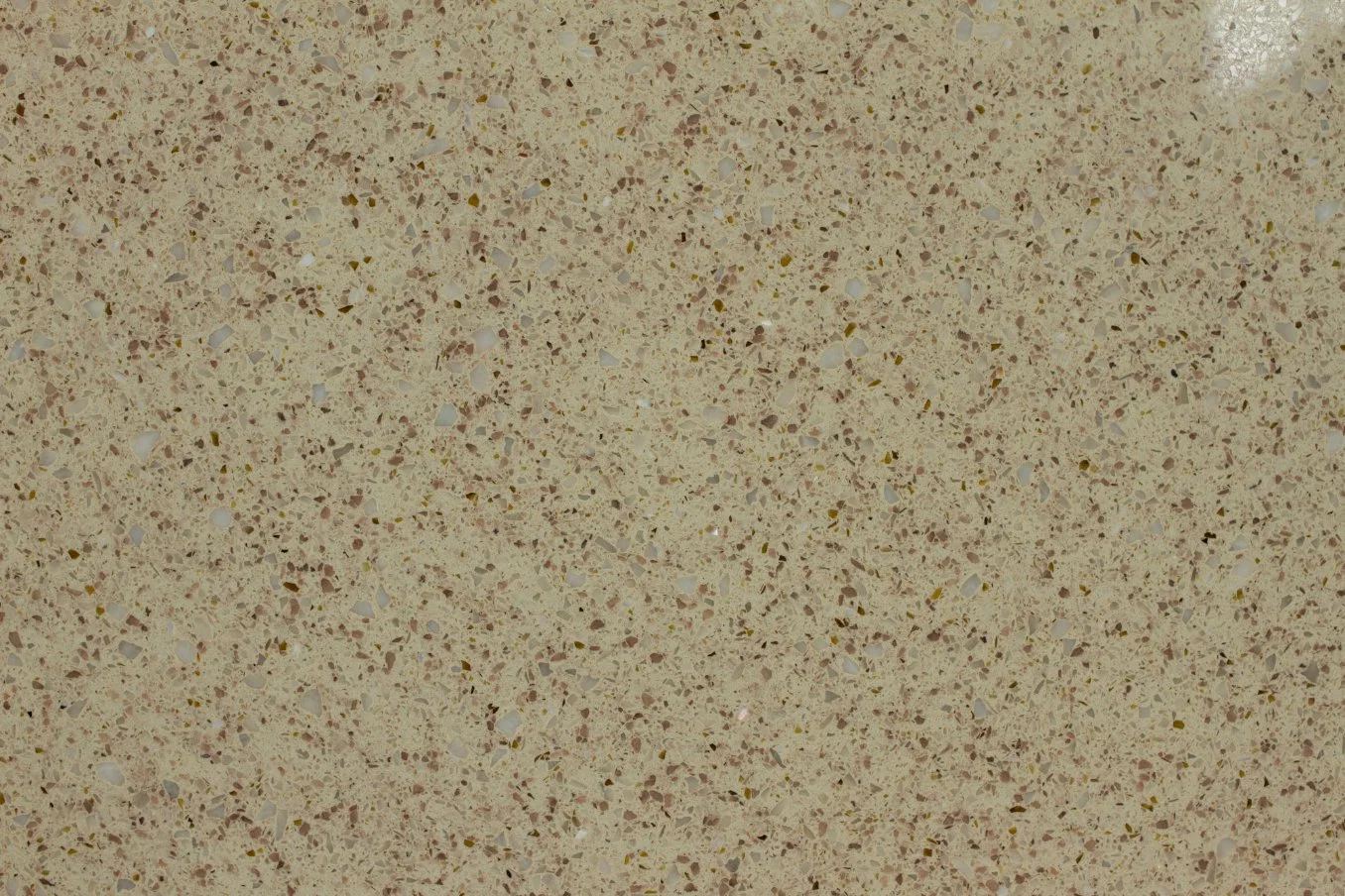 Beige Color Artificial Quartz Stone Faux Stone Cut to Size for Kitchen Countertop