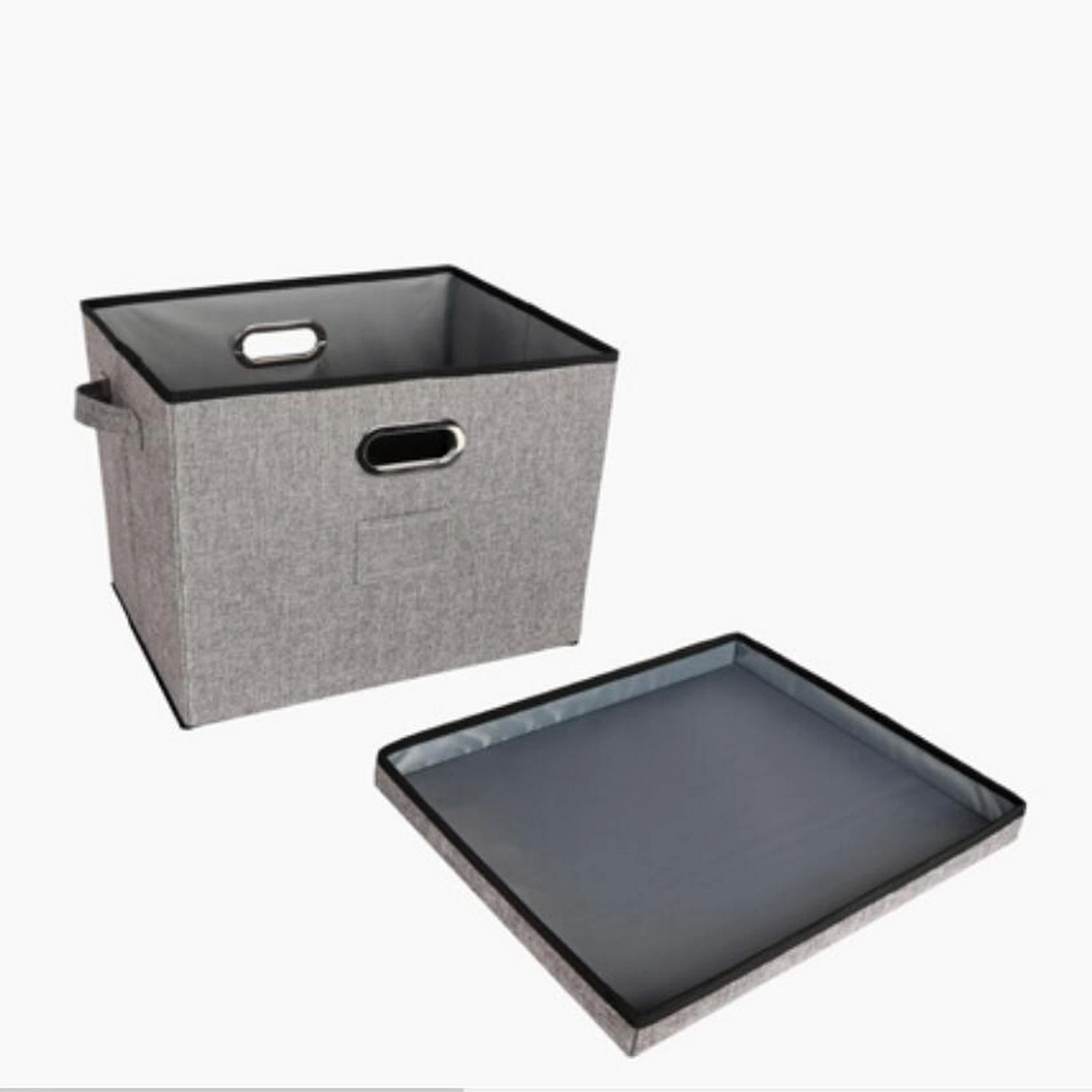 Foldable Household Storage Container and Organizer with Lid