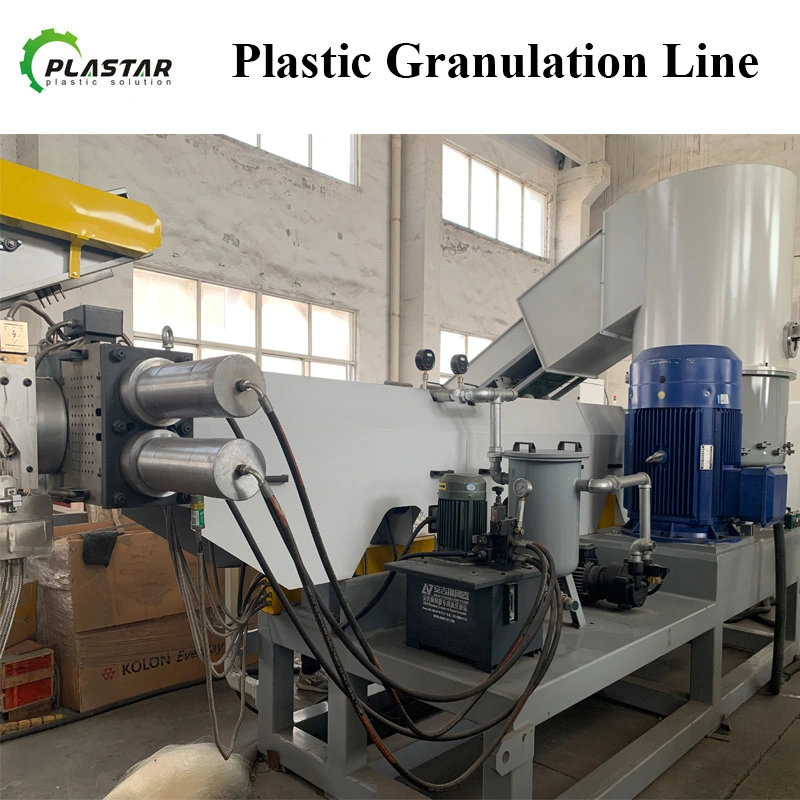 PP PE Film Woven Bags Recycling Pelletizing Plastic Granules Making Machine