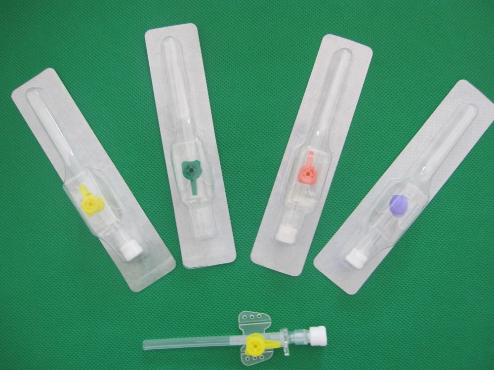 Disposable IV Cannula Catheter Needle with Port Wings