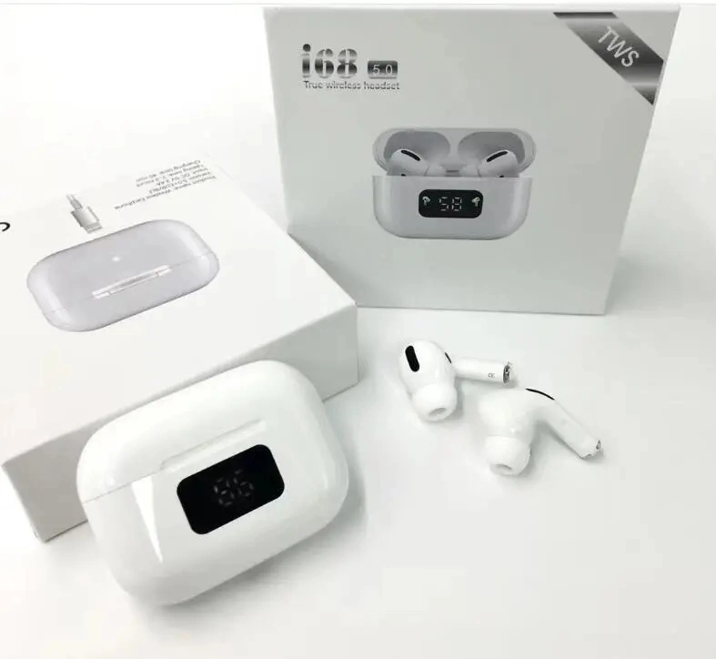 I68 Tws Earphone Bluetooth in-Ear Earbuds Noise Canceling Wireless Charging Earphone