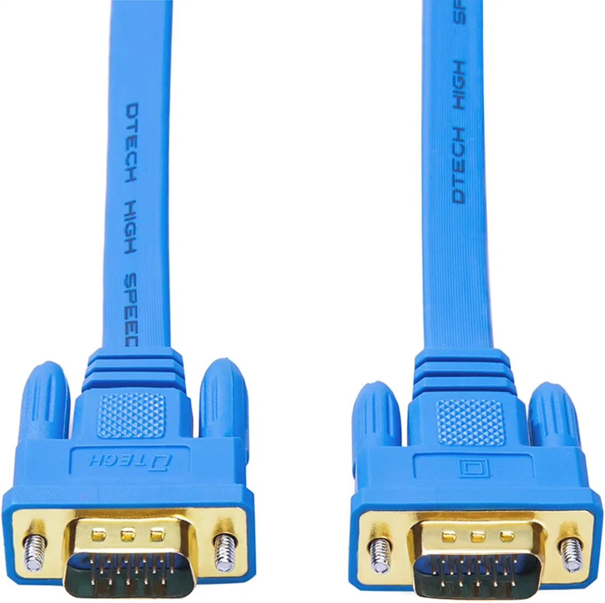 Ultra delgado monitor de ordenador plana de 15 pies de Cable VGA Macho a macho conector Cable - azul - 5m