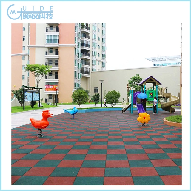 Exterior de caucho de color brillante infantil Alfombra de caucho Tile