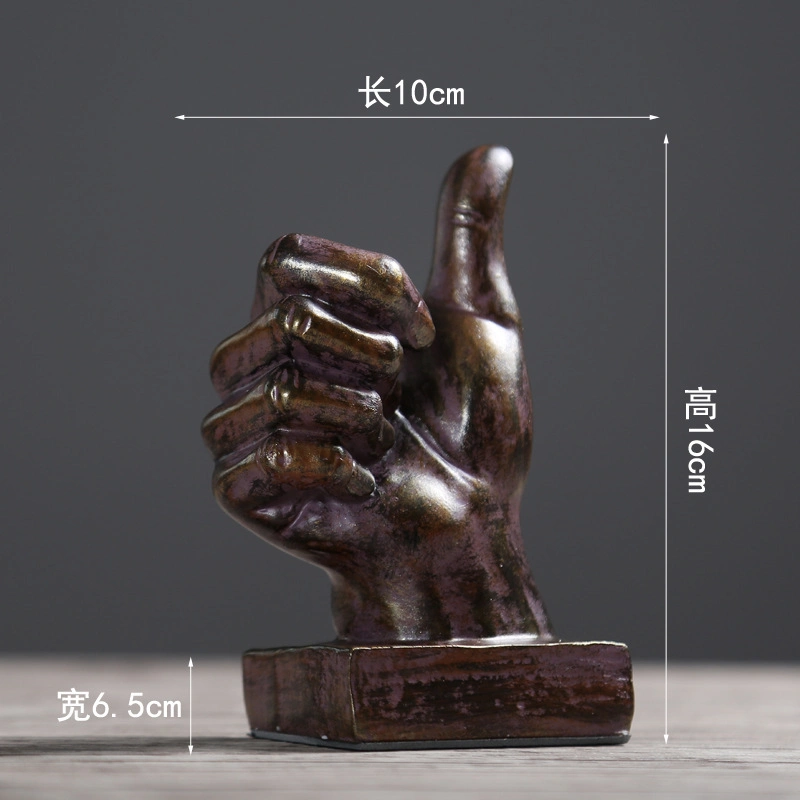 Creative Resin Retro Finger Gesture Home Decor