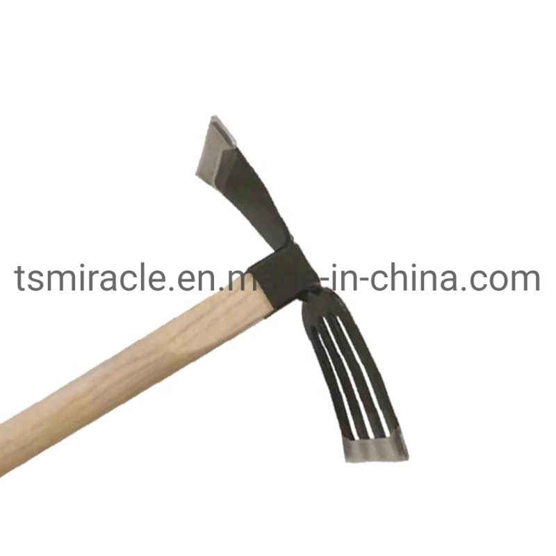 Multifunctional 4prong Garden Tools Fork Hoe Wooden Handle Dual-Purpose Small Hoe Foe England