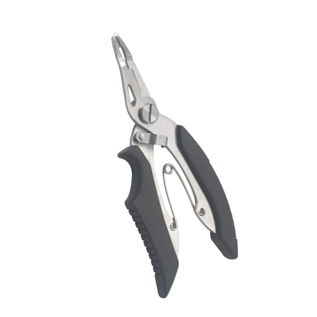 Topwin 13cm 53G Stainless Steel Multi-Function Fishing Plier Curved Mouth Split Ring Tool