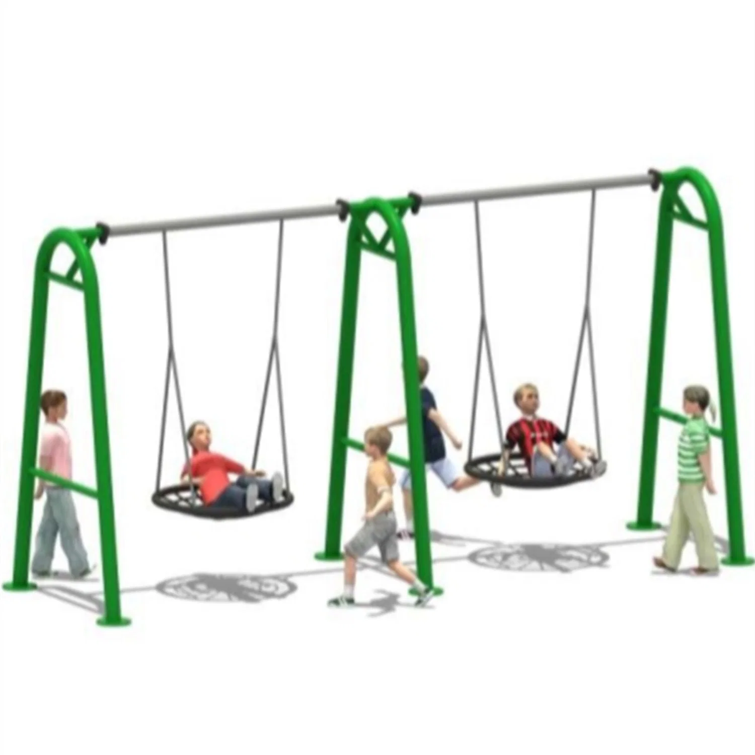 Outdoor Playground Equipment Kids Alien 1 Person Moon Swing Set