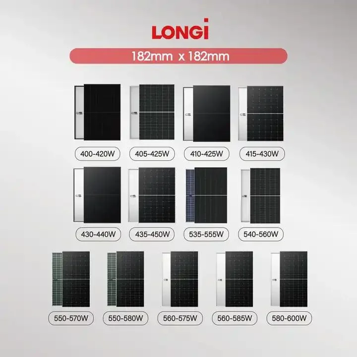 Longi Himo 6 Explorer LR5-72hth565~585m Longi Hi-Mo 7 Mono Solar PV Panel 565W 570W 575W 580W 585W Marca Tier 1 Cuadro 30mm Panel de energía solar