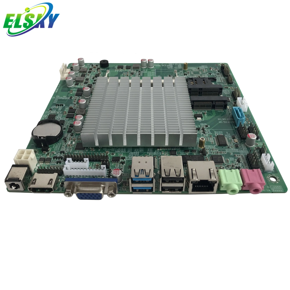 Venda a quente sem ventiladores Embedded Mini-ITX Motherboard J1900 processador núcleos quádruplos 2,42 GHz Gpio Cartão SIM a LVDS RS232COM