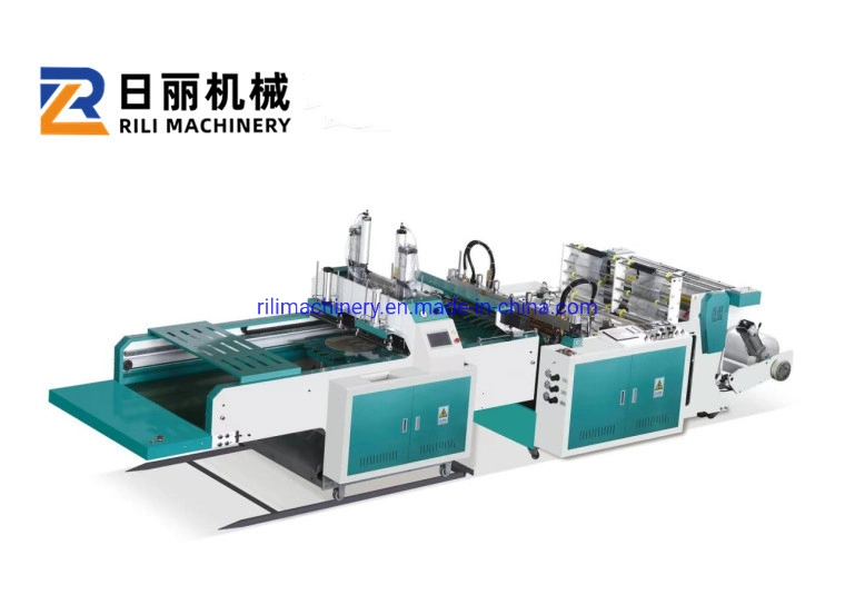 Full Automatic Double Lines High Speed T-Shirt Bag Supermarkert Shopping Bag Making Machine with Automatic Punching Machine