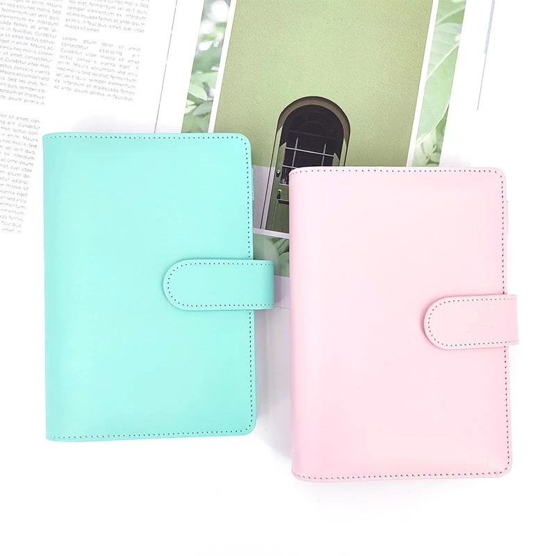 دفتر يومية PU Leather Journal Planner Cover 6 Ring Binder Notebook الغطاء