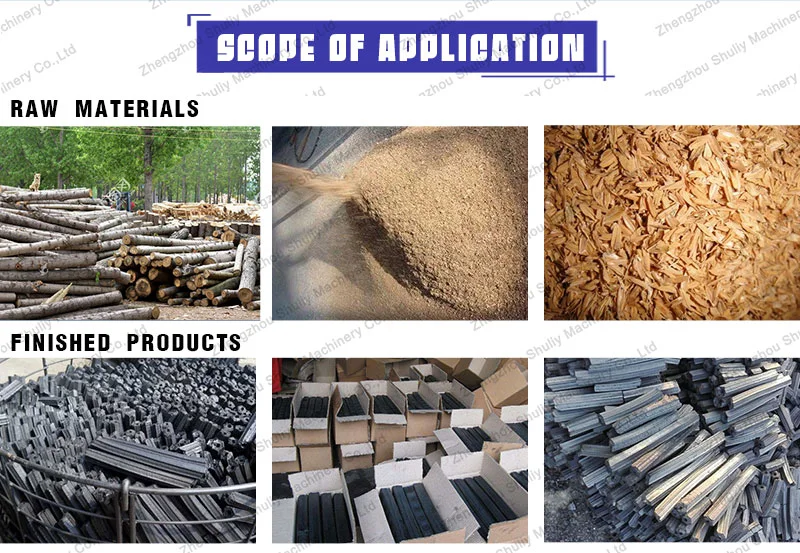 Charcoal Briquette Making Olive Waste Briquette Coal Briquetting Extruder Machine Equipment