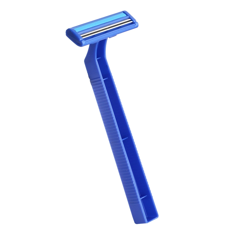 Plastic Handle Twin Blade Razor Disposable Mens Shaving Razor