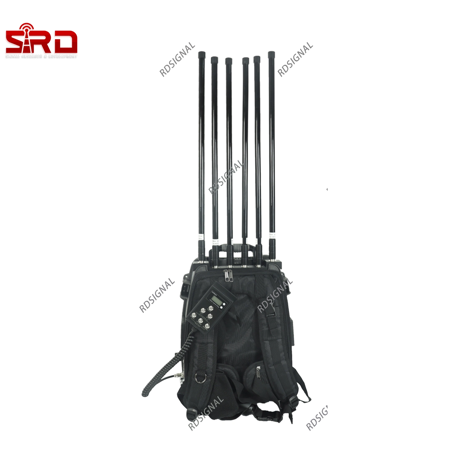 Mochila portátil antidrones Jammer de 1,5km 6 bandas UAV Drone Interferencia