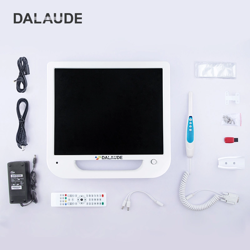 Moniteur LCD 17 pouces 10 mégapixels Haute Définition Dental Digital Viewer Caméra intra-orale avec connexion VGA Endoscope avec multimédia