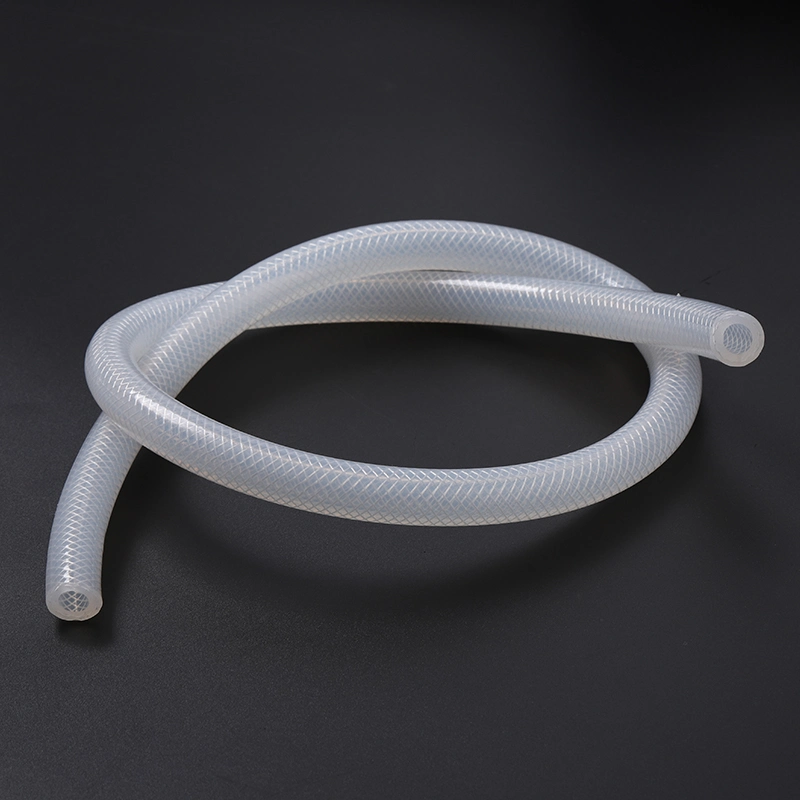 Manufacturers Supply Food Grade Silicone Braided Hose Reinforced Silicone Mesh Pipe