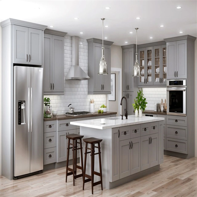 European Style Cheap Solid Wood Modern Design Kitchen