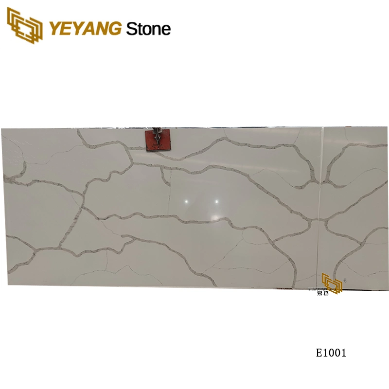 Quartz Countertops Quartz Kitchen Worktops White/Calacatta Quartz Slab Backsplash (E1001)