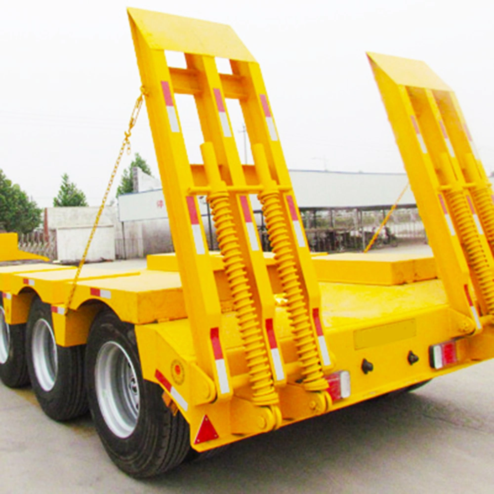 2 3 eixos baixa Carregadeira reboque de Serviço pesado camião Lowboy Reboques com escavadora Lowbed Lowbed Goseneck Dolly Drop Deck Semi-reboque