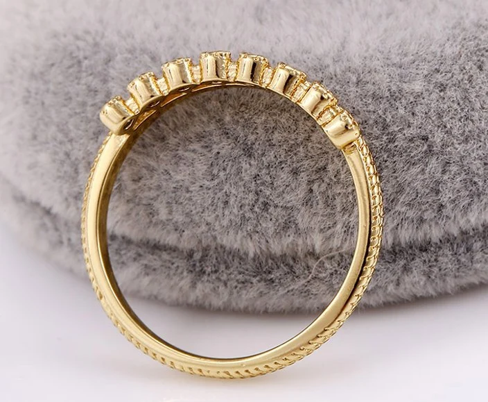 Gift Jewelry 14K Gold Color Plated Fashion Rings Charm