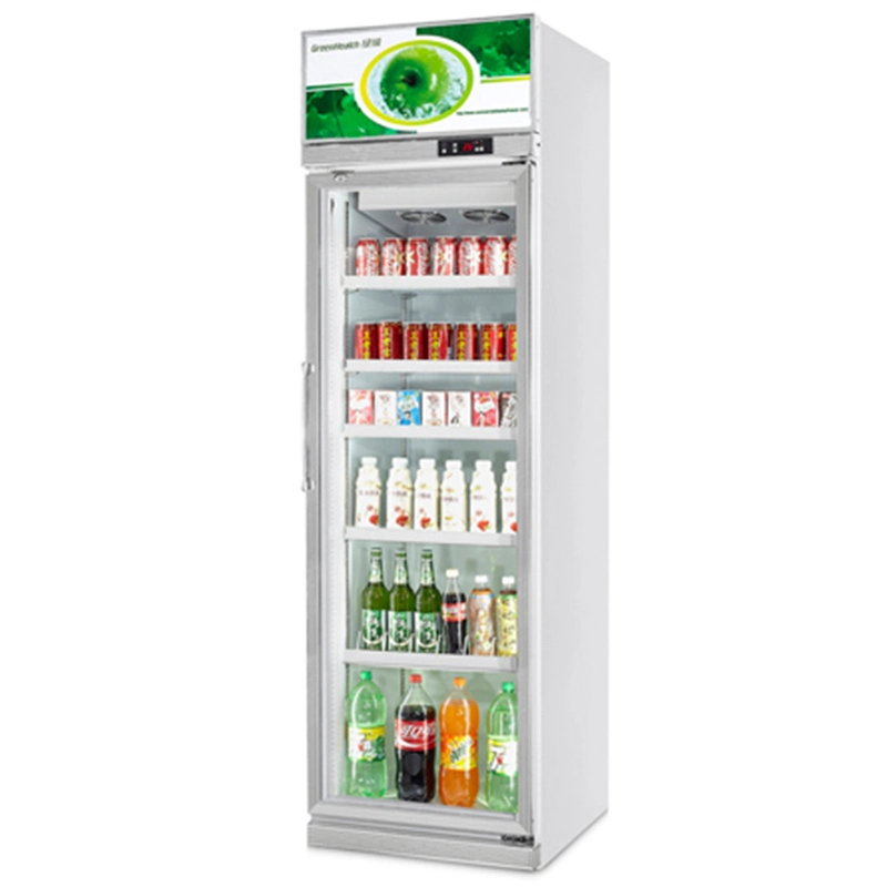 Commerce de gros supermarché de boire des boissons supermercado du refroidisseur d'affichage double porte réfrigérateur réfrigérateur
