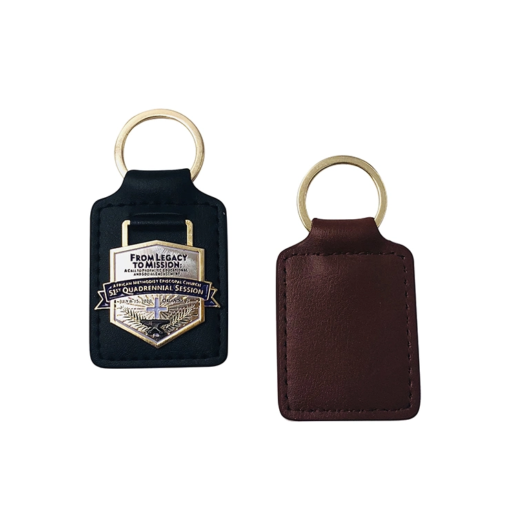 Cheap Key Tag Chain Wholesale/Supplier Design Custom Logo Leather Keychains for Decoration