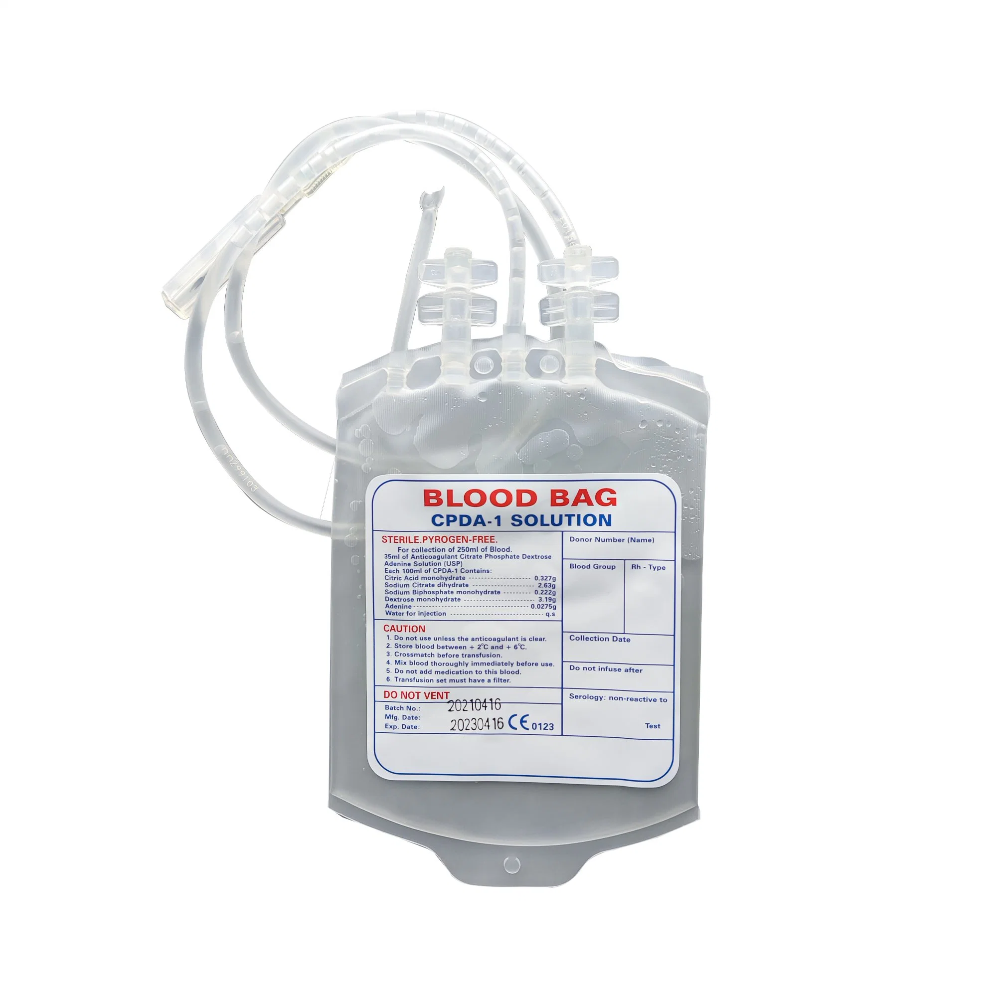 Single/Double/Triple/Quadruple Blood Bags with Cpd+Sagm with Pds and Npd