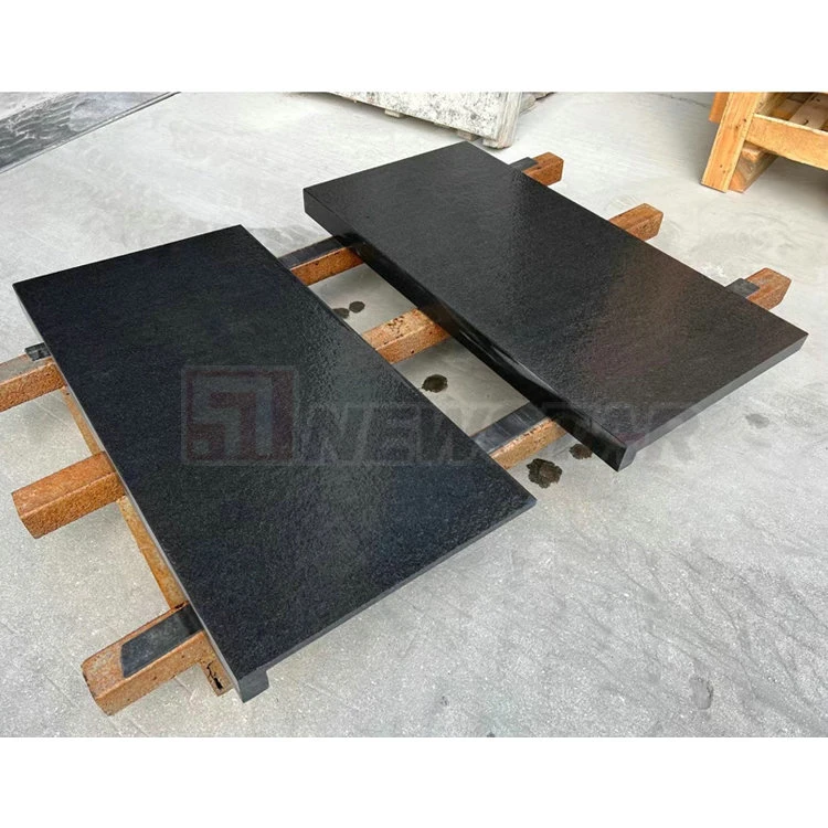 Schwarze Granitfliesen Flamed 600X300 Bullnose Edge Swimmingpool Granit Platten