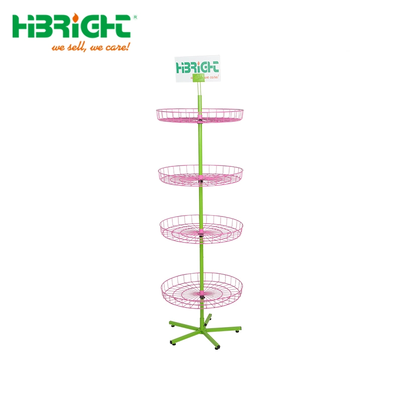 Металлический провод Roating корзину стиле подставка для дисплея
