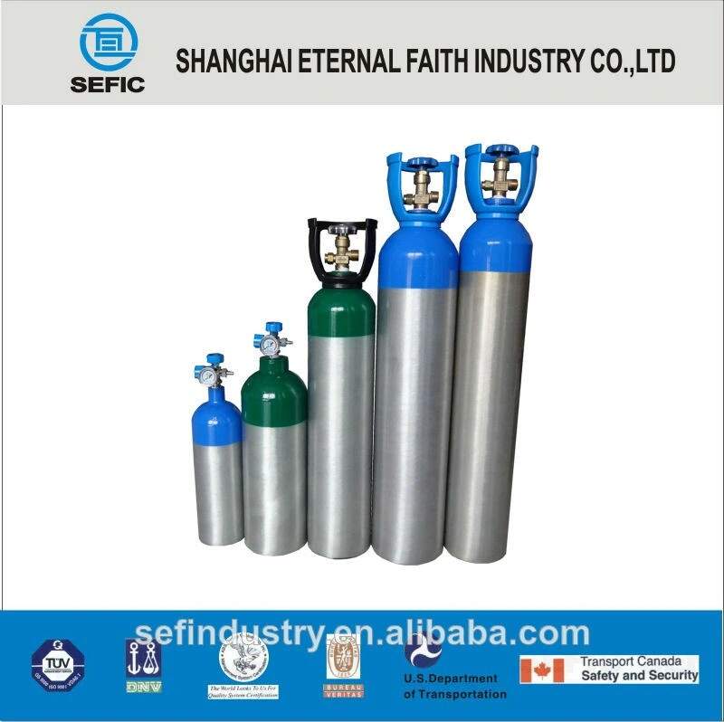 Hot Product High Pressure 2-80L Aluminum Cylinders for Industrial/Medical/ Household